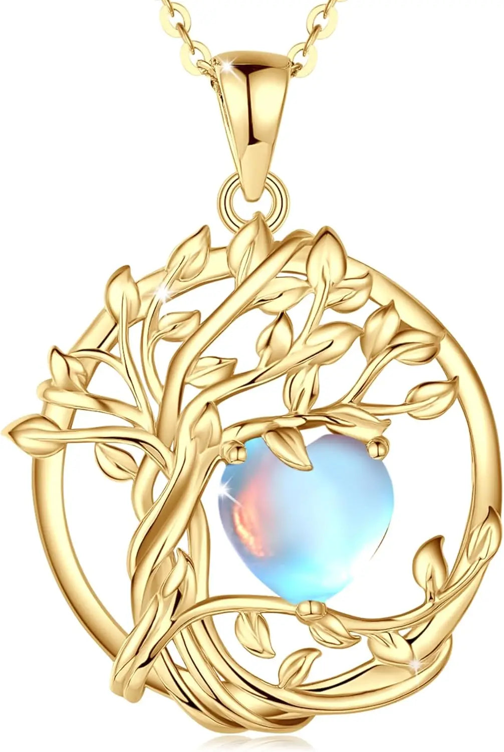 Birthstone Tree of Life Pendant crafted in sterling silver — a meaningful gemstone necklace ideal for gifting to Mom, your wife, or her on birthdays, anniversaries, or Christmas.