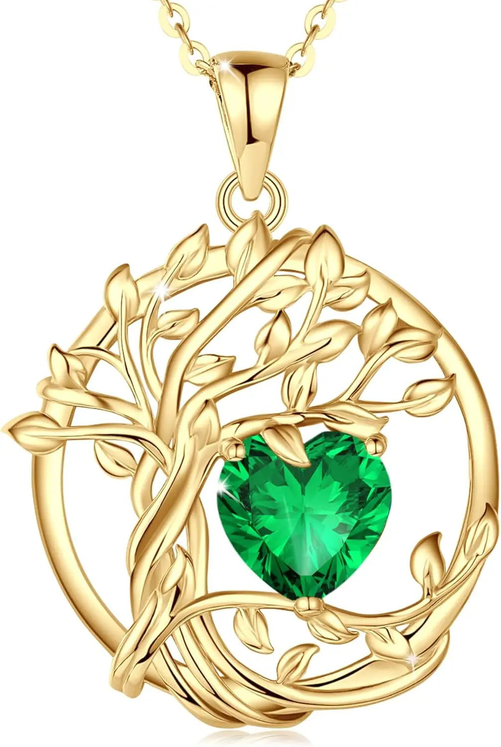 Birthstone Tree of Life Pendant crafted in sterling silver — a meaningful gemstone necklace ideal for gifting to Mom, your wife, or her on birthdays, anniversaries, or Christmas.