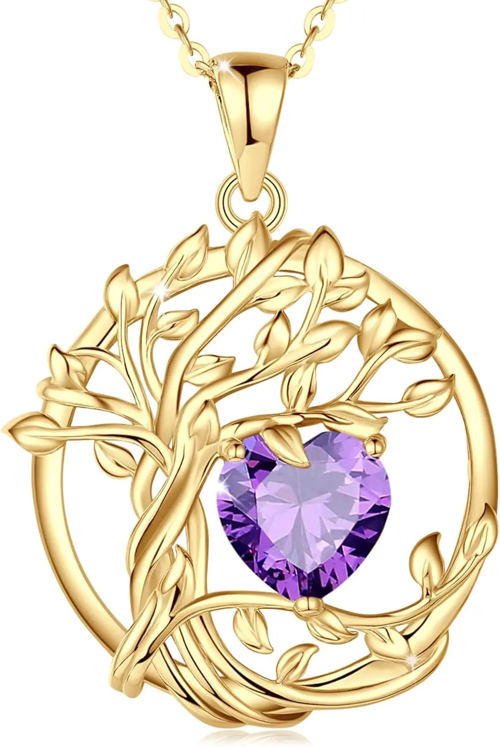 Birthstone Tree of Life Pendant crafted in sterling silver — a meaningful gemstone necklace ideal for gifting to Mom, your wife, or her on birthdays, anniversaries, or Christmas.